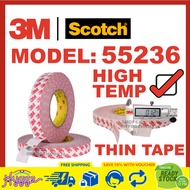 3M Thin Double Sided Tape Heat Resistant 55236 50Meters Transparent Double Coated Strong Adhesive