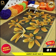 Karpet Velvet Printed Azimah Deco Size XL (130CM X 180CM +/-) Living Room Exclusive Raya HOME DECO RUANG TAMU