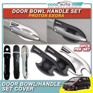 Proton Exora Door Bowl Door Handle Cover Shining Carbon Black Chrome Protector Penutup Pintu Kereta