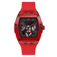 Authentic Guess Men Phoenix Black Dial Red Silicon Watch GW0203G5 Jam Tangan Lelaki