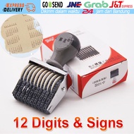 [Ready Stock] 12 digits Stempel Tanggal Lunas Manual Bulan Tahun Mesin Cap Nomor Coding Code Genggam