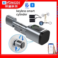 TTlock Smart Cylinder Digital Fingerprint Lock Mortise Bolt Lock Password APP Key IC Card Unlock
