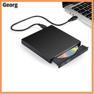 GEORG อุปกรณ์แล็ปท็อป ที่เผา ตัวอ่านแผ่นดิสก์ออปติคอล เครื่องเล่นแผ่นดิสก์ดีวีดี ที่ CD-RW CD Burner ไดรฟ์ออปติคัลภายนอก CD DVD Combo