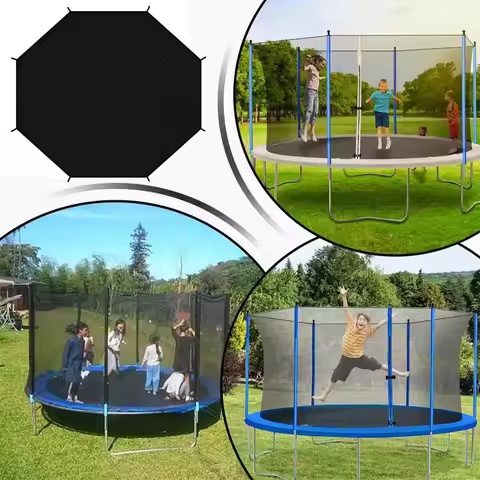 10/12/14ft Outdoor Trampoline Cover Sun Protection Trampoline Canopy Waterproof Trampoline Roof for 