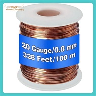 [eleanore_faraday.] 99.9% Dead Soft Copper Wire, 20 Gauge/ 0.8 mm Diameter, 328 Feet/ 100 M, 1 Pound