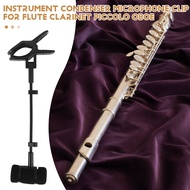 Instrument Condenser Microphone Clip for Flute Clarinet Piccolo Oboe Universal Stand Brackets Mic Ra