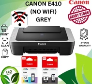 Canon Printer Pixma E410 Compact All-In-One Ink Efficient (Free 2 Black and Colour Inks) 3 years warranty