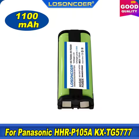 Ni-MH Battery For Panasonic HHR-P105 HHR-P105A KX-TG5777 KX-TGA571 KX-TGA242 KX-2420 KX-2422 KX-TG57