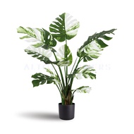 Plant artificial Albino Monstera x 11 leaves, 120cm, home decor, garden, events, Aplant660