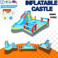 Outdoor Inflatable Castle Water Slide Kids Playground Equipment Large Swimming Pool With Slide