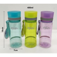 EPLAS MODERN BPA FREE 400ml Water Bottle With Handle, Water Tumbler, Botol Air