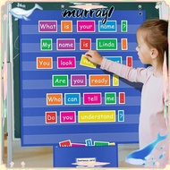 MURRAY1 Classroom Pocket Chart, Educational Large Standards Pocket Chart, Durable Class Schedule Cha