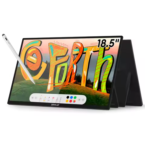 ZEUSLAP 18.5" Anti-glare MPP2.0 Stylus Pen Multi-Touch FHD 100Hz Monitor for Office Design Laptop PC