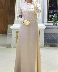 Gamis Brukat Kekinian Model Terbaru 2022 Baju Kondangan Wanita Modern 2023 Dress Simple Elegan Mewah Kebaya Modern Pesta Pernikahan