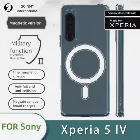Transparent Case For Sony Xperia 1 10 V For Magsafe Magnetic Cover For Xperia 1 5 IV 1 III 1 II Wire