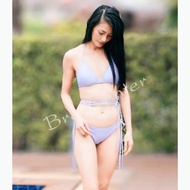พร้อมส่ง!ชุดว่ายน้ำ บิกินี่ bikini สายฝอ สุดเซ็กซี่ น่ารัก สายยาวพันเอว สีพื้น มีฟองน้ำ มีซับในผ้าไม