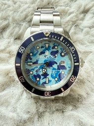 A Bathing Ape Bapex Blue Camo watch 迷彩錶 猿人 猴 手錶