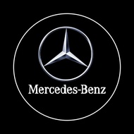 2PCS Mercedes Benz Logo Car Door Welcome Light Wireless Magnet Sensor A B C E S Class C-200-300 GLC2