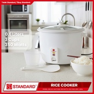 STANDARD RICE COOKER (350W) Plain white 0.6L/3Cups