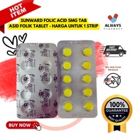 1 STRIP - ASID FOLIK FOLIC ACID - VITAMIN UNTUK PREGNANT DAN KESUBURAN - 1 PAPAN 10'S TAB