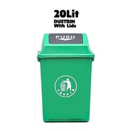 20 Liter Swing Top Dustbin Garbage Bin Flip Top Trash Can Recycle Recycling Bin Office Toilet Tong S
