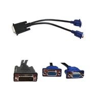DVI-I 24+5 Dual Link to Dual VGA Female Splitter Cable