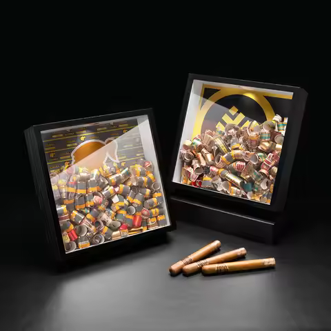 Luxury Cuba Display Shelf Cigar Labels Organizer Cigar Label Home Decorative Item Frame CLX-23GK1