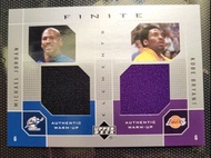 NBA球衣卡  2002 Upper Deck Finite Michael Jordan， Kobe 雙神球衣卡