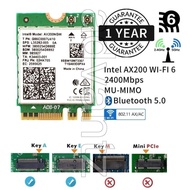 Intel Wifi 6 AX200 Dual Band BT 5.1 Wireless Card AX M2 M.2 2230