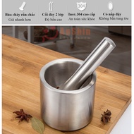 304 Stainless Steel Pestle And Mortar Set - Safe And Clean Material - Hand-Held Garlic Onion - Refund If Not