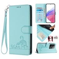 realme GT 8 7 6 GT7 Pro Anti-Theft Brush Mobile Phone Leather Case Cross-Body Shoulder Strap Card Ho
