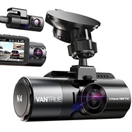 VANTRUE N4 3 Channel Dash Cam, 4K+1080P Dual Channel, 1440P+1440P+1080P Front Inside Rear Three Way 