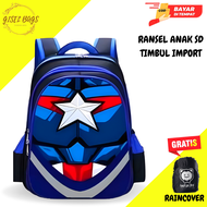 ONLAN TAS RANSEL ANAK SEKOLAH SD IMPORT KARAKTER CAPTEN AMERIKA 6D - FMB kk 1009 -BISA BAYAR DI TEMP