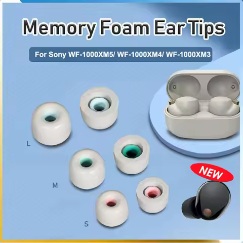For Sony WF-1000XM5 WF-1000XM4 WF-1000XM3 Memory Foam Earbud Tips Noise Reducing Eartips Replacement