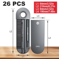 26-pcs Precision Screwdriver Set - CR-V Bits with Handle Includes Slotted/Phillips/Torx/Hex/U/Triang