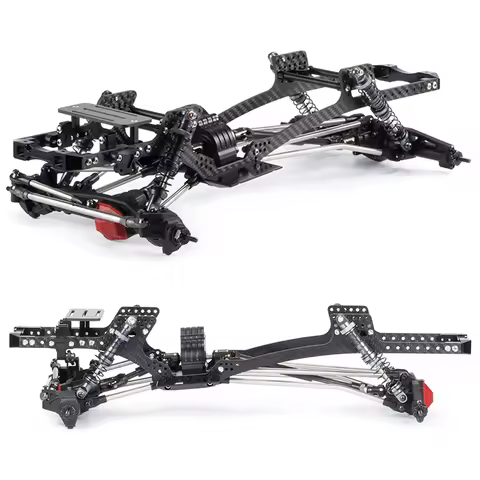 Carbon Fiber LCG Chassis Kit Frame Rail for 1/10 RC Crawler Cheater Rigs Element Enduro SCX10 III Ca