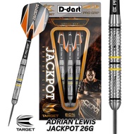 TARGET STEEL TIP DARTS - 26G JACKPOT ADRIAN LEWIS 80% TUNGSTEN DART SET