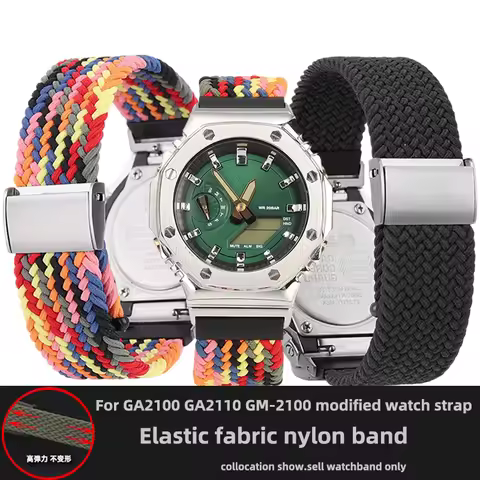 High Elastic Nylon Strap For Casio GA2100 GA-2100 DW-5600 GM2100 Breathable Fabric watch band Access