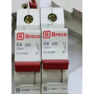 Hematku Mcb Broco 4 Ampere Mcb 1Pas 1Phase 1P - 4A