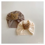 LP-6 YU🍓insSpring and Summer Korean Baby Cute Bear Thin Versatile Pullover Hat Baby Cotton Full Moon Newborn Tire Cap II