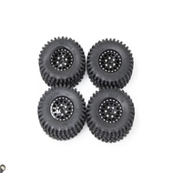 1.0 Aluminum Locking Wheels Rims/Tires For 1/18 TRX4M/1/24 Axial SCX24 RC