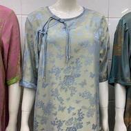 A188 Manshangge 2022 Summer New Style Dress Five-point Sleeve Printed H-Shaped Slimmer Look Skirt Wo