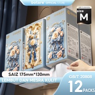 【12 Packs】Botare Tisu Muka Lembut Isi Rumah 540 helai, Saiz M 130*175MM