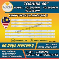 40L3650VM / 40L5650VM / 40L3655VM TOSHIBA 40" LED TV BACKLIGHT (LAMPU TV) TOSHIBA 40 INCH LED TV 40L