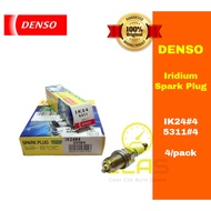100% Original Denso - IK24 - Iridium Spark Plug - IK24#4 #5311#4 - Perodua Myvi - 4pcs/set