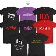 Baju ITZY MIDZY KPOP ITZY T-Shirts Merchandise Fans Commemorative T-shirt Unisex Cotton TOP