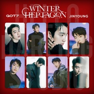 Got7 Jinyoung Winter Heptagon Photocard set. Unofficial. Fan Made.