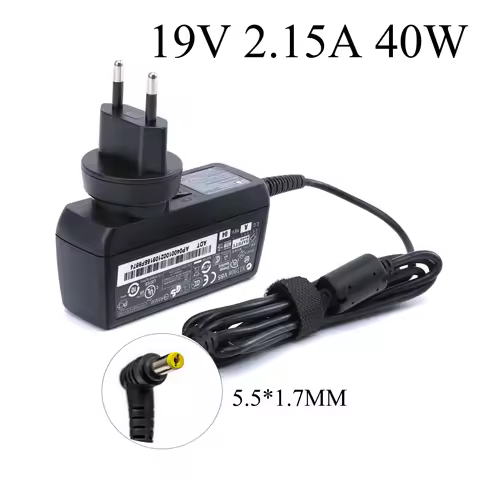 19V 2.15A 40W 5.5x1.7mm Laptop AC Adapter Charger For Acer Aspire One D255 533 D257 D260 W500P W501 
