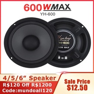 ❣1pc/2pcs 4/5/6.5 Inch Car Speakers 400/500/600W 2 Way HiFi Coaxial Subwoofer Car Audio Speakers ♟4