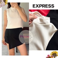 EXPRESS Waffle Turtleneck Sleeveless Top | Turtleneck Top Sleeveless Top Camisole